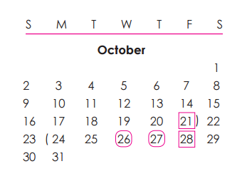 District School Academic Calendar for Klatt Elementary for October 2016