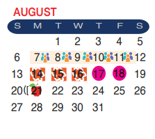 District School Academic Calendar for Nixon High School for August 2017