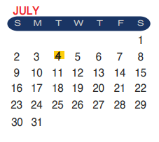 District School Academic Calendar for Nixon High School for July 2017