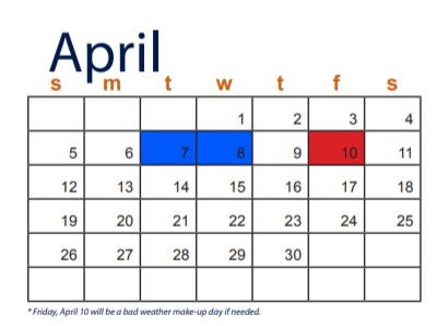 District School Academic Calendar for Reeces Creek Elementary for April 2020