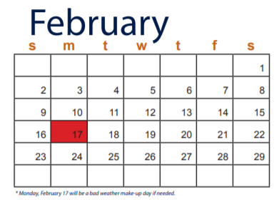 District School Academic Calendar for Reeces Creek Elementary for February 2020