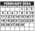 District School Academic Calendar for Chamiza Elementary for February 2024