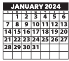 District School Academic Calendar for La Promesa Early Lea for January 2024