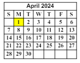 District School Academic Calendar for Clarendon Elementary School for April 2024