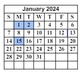 District School Academic Calendar for Belden Elementary School for January 2024