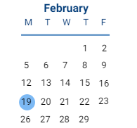 District School Academic Calendar for Crestwood Middle for February 2024