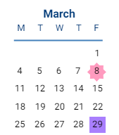 District School Academic Calendar for Crestwood Middle for March 2024