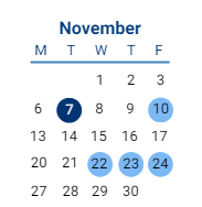 District School Academic Calendar for Crestwood Middle for November 2023