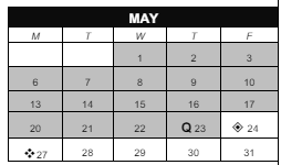 District School Academic Calendar for Pleasant Hill Elementary School for May 2024