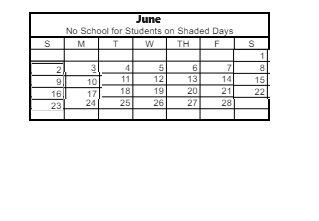 District School Academic Calendar for Walter Bracken Elementary School for June 2024