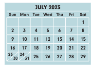 District School Academic Calendar for Hudson Community Education Center for July 2023