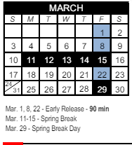 District School Academic Calendar for Mountain Ridge High School for March 2024