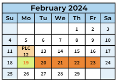 District School Academic Calendar for Trailblazer Elementary School for February 2024