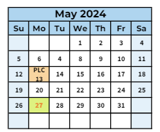 District School Academic Calendar for Trailblazer Elementary School for May 2024