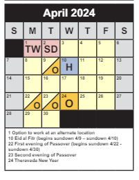 District School Academic Calendar for Westlawn ELEM. for April 2024