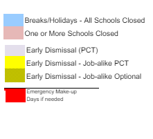 District School Academic Calendar Legend for Childhaven