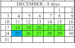 District School Academic Calendar for Battle Mountain High School for December 2023