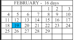 District School Academic Calendar for Battle Mountain High School for February 2024