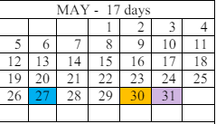 District School Academic Calendar for Eleanor Lemaire Elementary School for May 2024