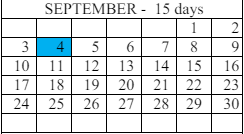 District School Academic Calendar for Eliza Pierce Elementary School for September 2023