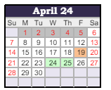 District School Academic Calendar for Dayton Elementary School for April 2024