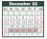 District School Academic Calendar for Dayton Intermediate School for December 2023