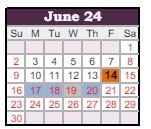 District School Academic Calendar for Dayton Elementary School for June 2024