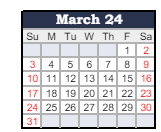 District School Academic Calendar for Dayton Elementary School for March 2024