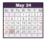 District School Academic Calendar for Dayton Elementary School for May 2024