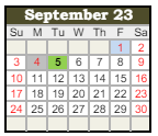 District School Academic Calendar for Dayton Elementary School for September 2023