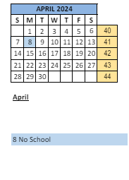 District School Academic Calendar for Lawrence Central High School for April 2024