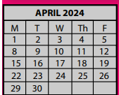 District School Academic Calendar for Promise Academy for April 2024