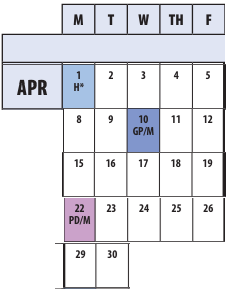 District School Academic Calendar for Winston Churchill High for April 2024