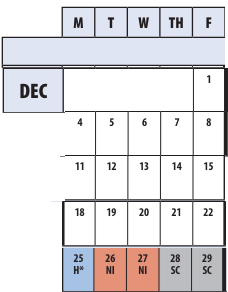 District School Academic Calendar for Winston Churchill High for December 2023