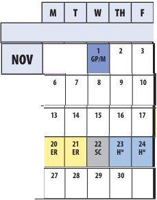 District School Academic Calendar for Winston Churchill High for November 2023