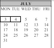 District School Academic Calendar for Maywood Hills Elementary for July 2023