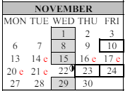 District School Academic Calendar for Shelton View Elementary for November 2023