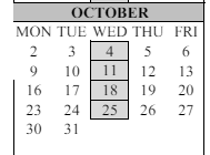 District School Academic Calendar for East Ridge Elementary for October 2023