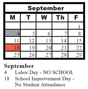 District School Academic Calendar for Charles Reed Elementary Sch for September 2023