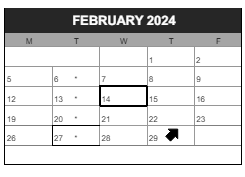 District School Academic Calendar for Benson Polytechnic High School for February 2024