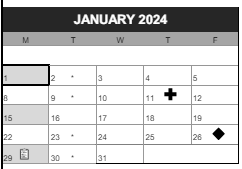 District School Academic Calendar for Mt Tabor Middle School for January 2024