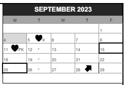 District School Academic Calendar for Sellwood Middle School for September 2023