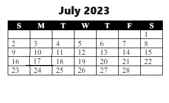 District School Academic Calendar for Marumsco Hills Elementary for July 2023