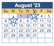 District School Academic Calendar for Lake Forest Hills Elementary School for August 2023