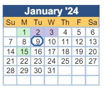 District School Academic Calendar for Lake Forest Hills Elementary School for January 2024