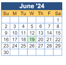 District School Academic Calendar for Lake Forest Hills Elementary School for June 2024