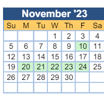 District School Academic Calendar for Lake Forest Hills Elementary School for November 2023