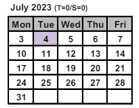 District School Academic Calendar for School 28-henry  Hudson for July 2023