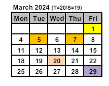 District School Academic Calendar for Thomas Jefferson High School for March 2024