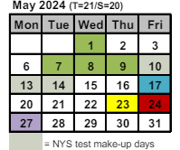 District School Academic Calendar for School 28-henry  Hudson for May 2024